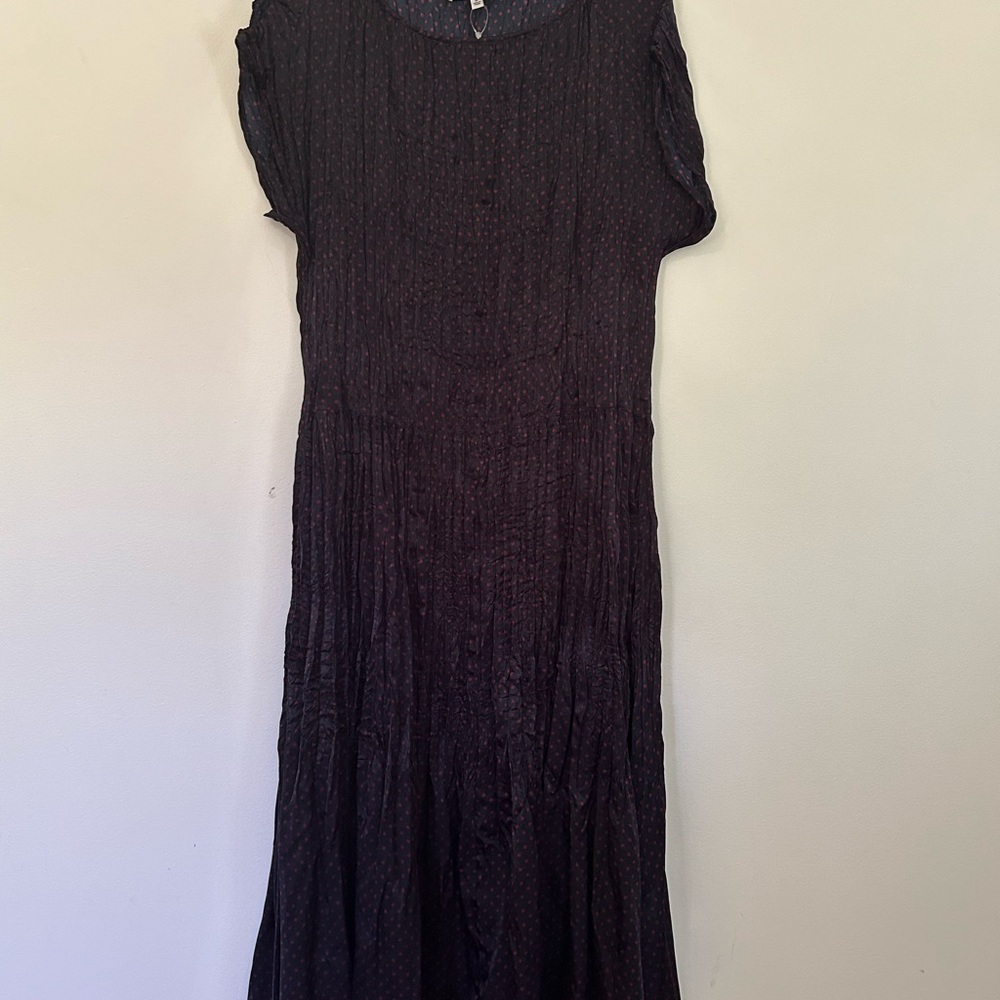 Uniqlo Black Pleated Tiered Maxi Dress Cocktail
